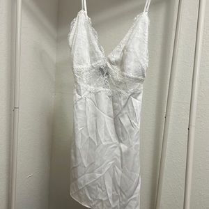 White lulus mini slip dress
